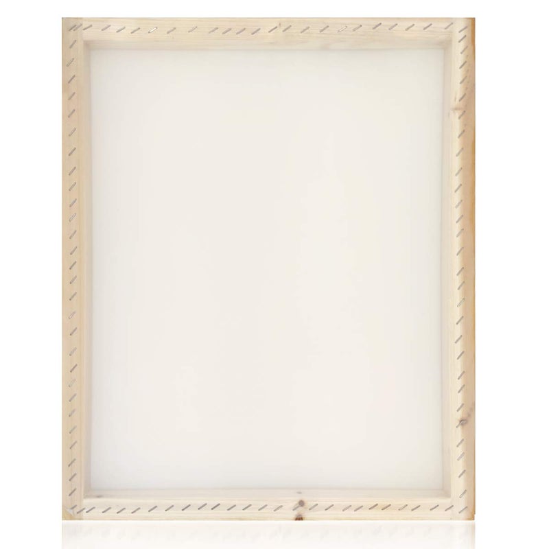 Worown 16 x 20 Inch Wood Silk Screen Printing Frame with 160 White Mesh and 1 Piece of 13.7 Inch Screen Printing Squeegee for Screen Printing - Image 4